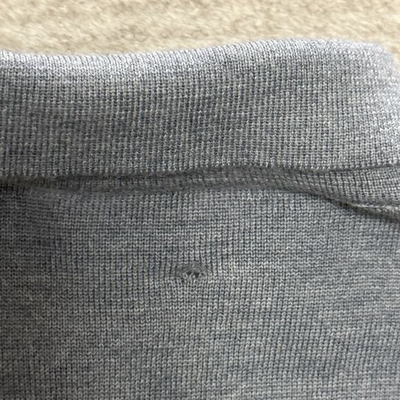 Tom James Gray 100% Extra Fine Merino Wool Collared Sweater Mens XL From Italy - Picture 6 of 7